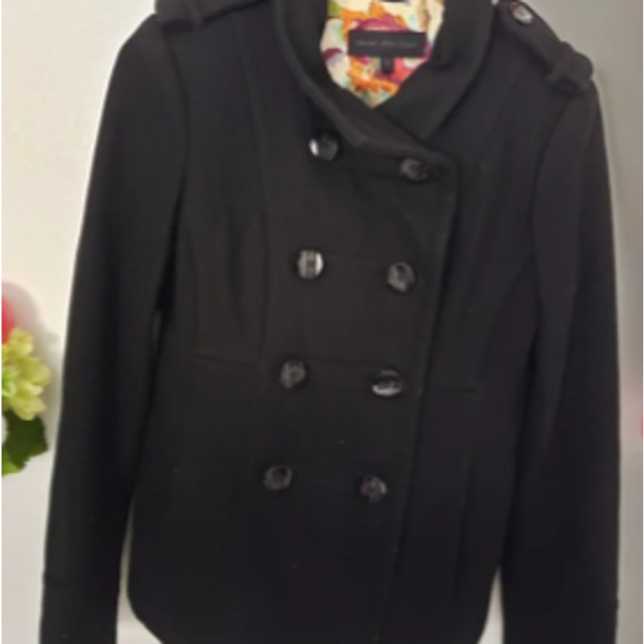 STEVE MADDEN button black wool peacoat 6 - Picture 4 of 4